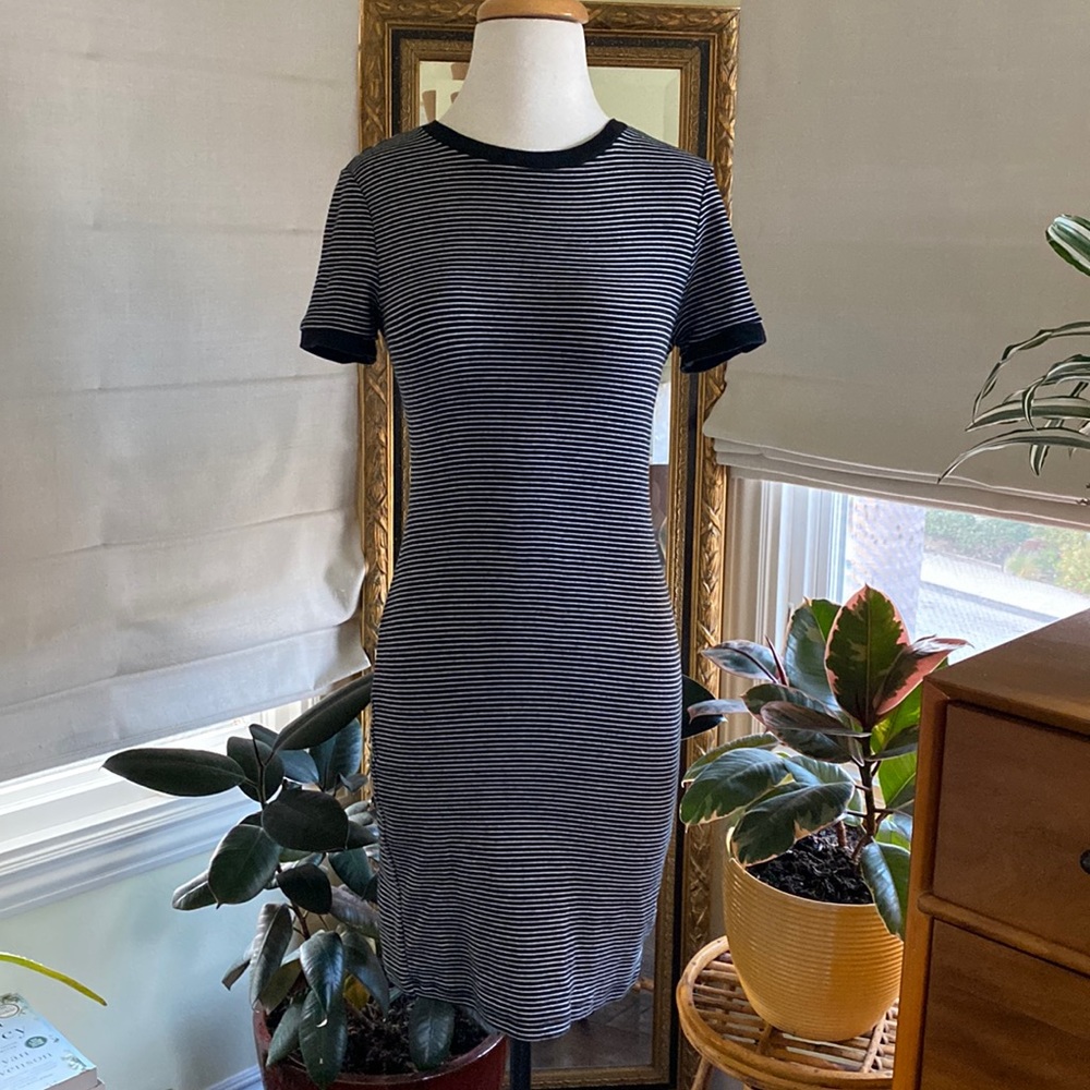 Black and White Striped Dress